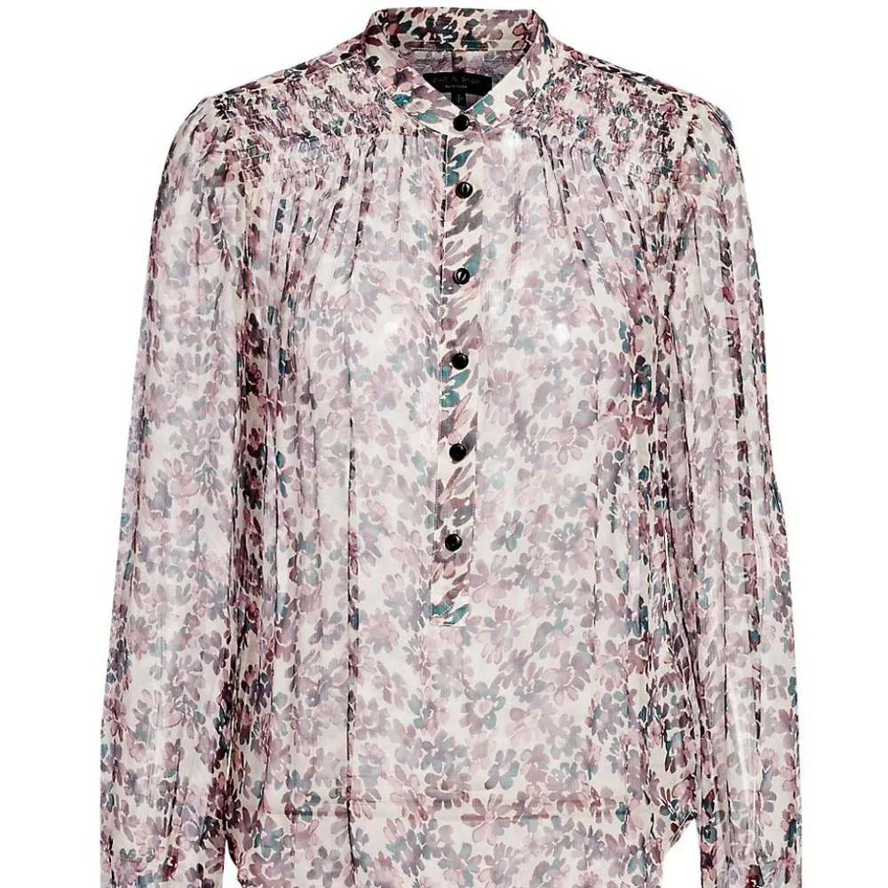 Susan Silk Long-Sleeve Floral Blouse from rag & bone - Picture 5 of 11